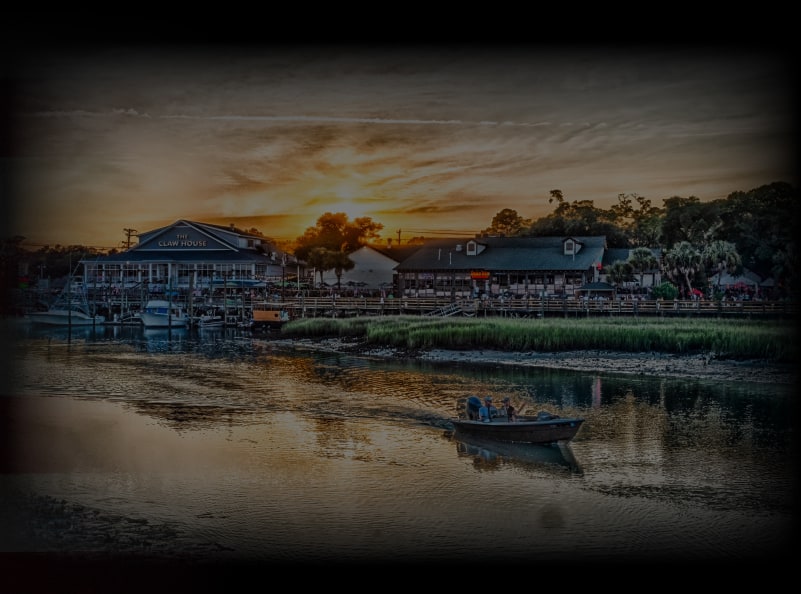 Inlet behind The Claw House in a faded frame